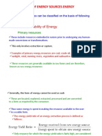 Classification of Energy Sources Energy