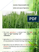 Principle and Scope of Agronomy