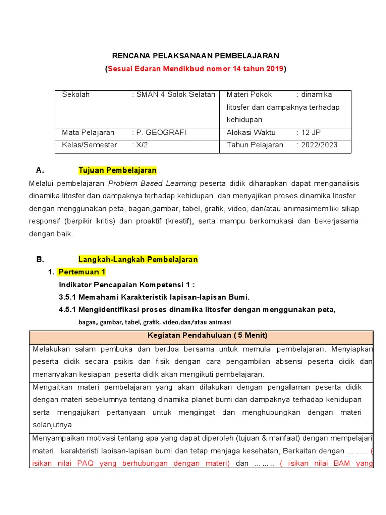 Model Problem Based Learning Pdf