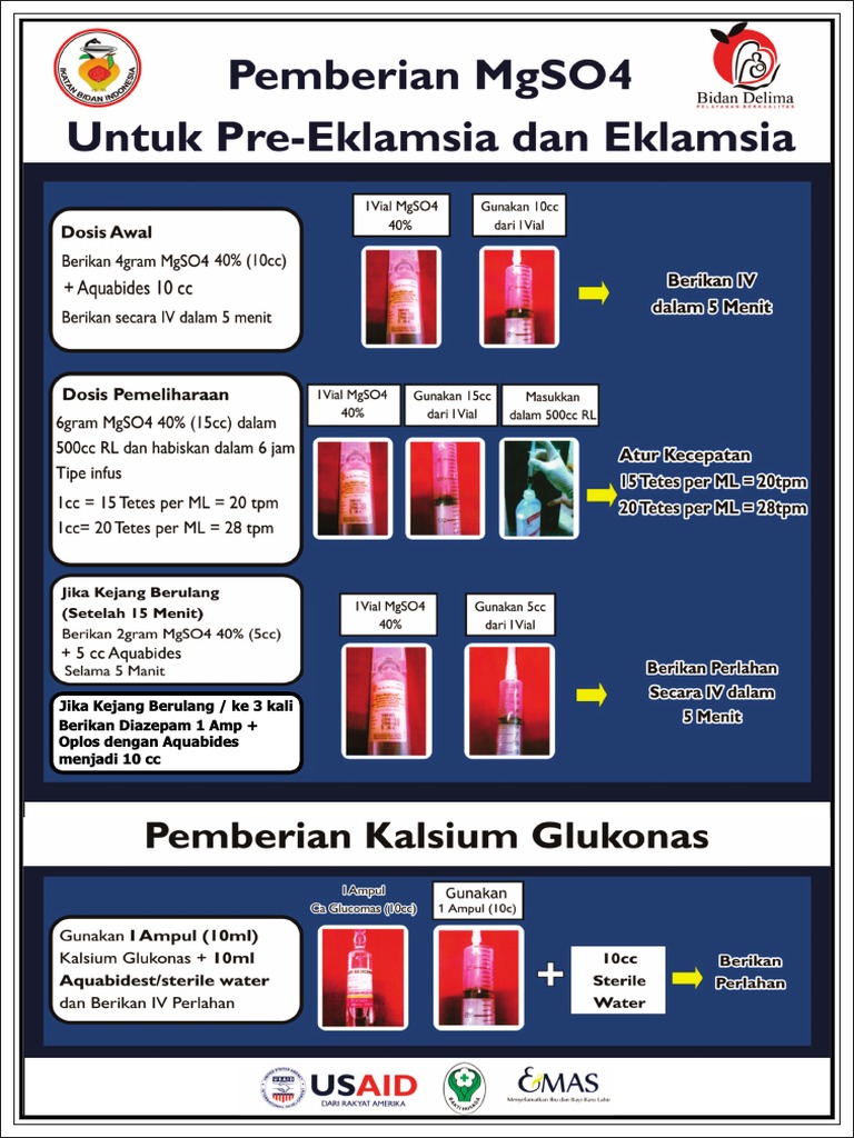 Prosedur Pemberian MgSO4 untuk Kejang | PDF