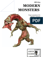 Modern Monsters: Paper Miniatures For Modern, Fantasy and Science Fiction Roleplaying Games