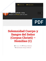 Homilías Corpus Christi (C) | Deiverbum.org