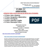 8º Ano C - Atividades de 05 A 09 de Outubro de 2020