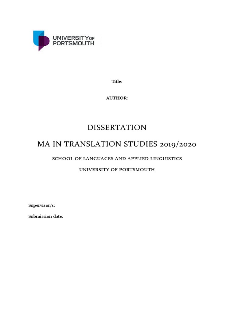 degree dissertation translation