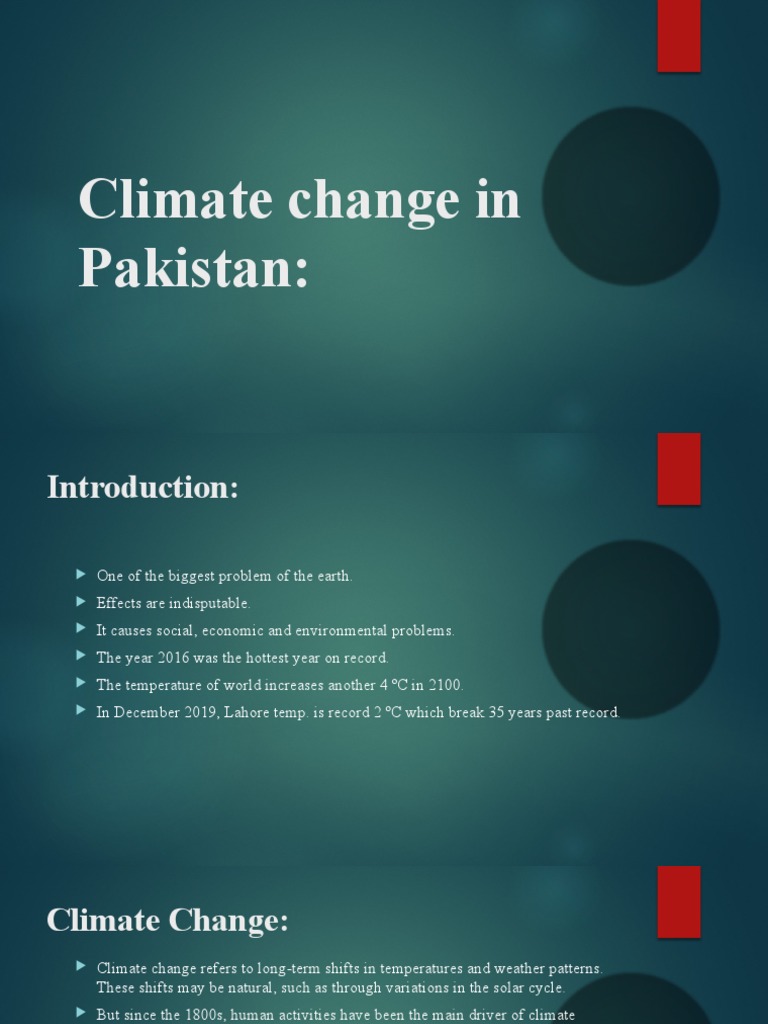Climate Change Impact on Pakistan | PDF | Climate Change | Climate