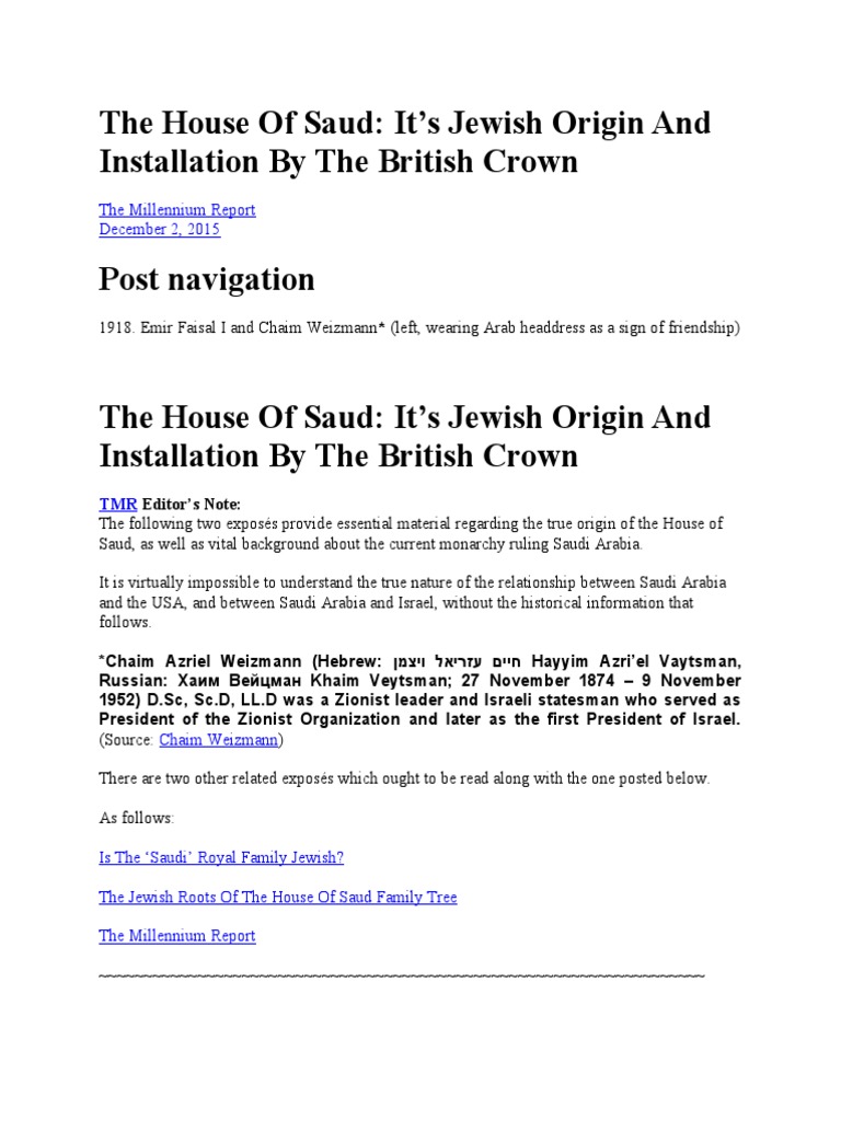 The HOUSE of SAUD (ORIGIN) | PDF | House Of Saud | Wahhabism