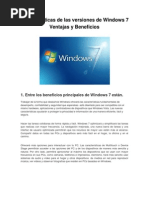 Download Caractersticas de las versiones de Windows 7 by Watxito SN58014460 doc pdf