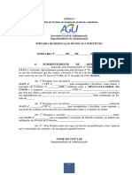 ANEXO C Modelo de Portaria de Designação Do Fiscal e Substituto AGU