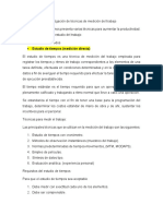 Investigación de Técnicas de Medición Del Trabajo