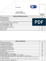 Lista preturilor servicii medicale