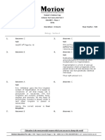 Motion Aakash Test Series Unit Test 3 Solution