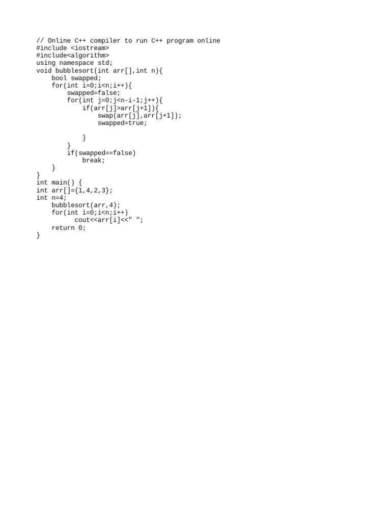 Bubble Sort | PDF