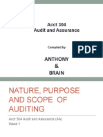 Acct 304 Audit and Assurance Key Concepts
