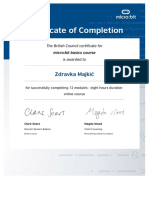 Certificate of Completion: Zdravka Majkić
