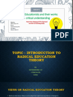 Radical Educationists and Their Works: A Critical Understanding