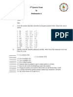 Math 6 2ND Quarterly Exam