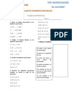 TALLER DE NUMEROS NATURALES 3