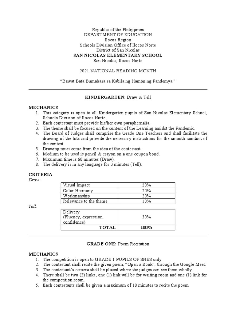 Reading Month 2021 | PDF | Spelling | Linguistics
