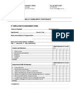First & Second Employer's Assessment Form Word Docs