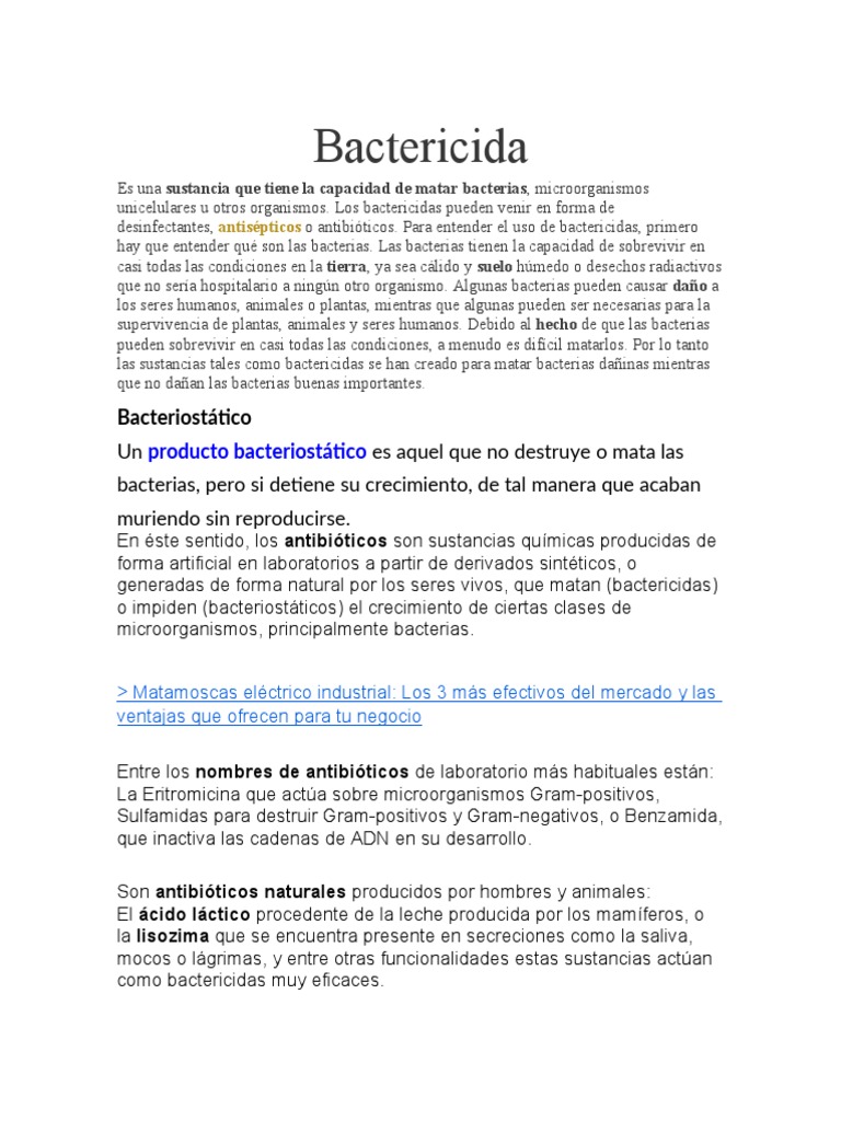 Bactericida E Bacteriostático Pdf – TXFPO
