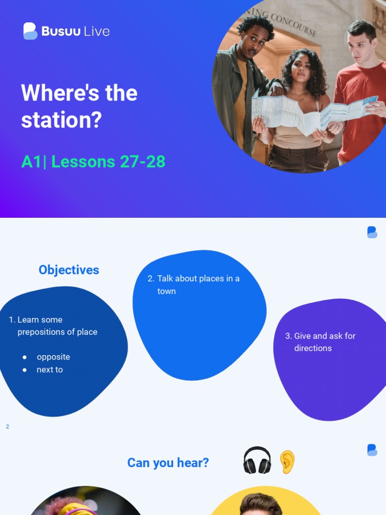 Busuu+Live+Lesson+15+ (Where's+the+station) + +EN+A1+ +student | PDF