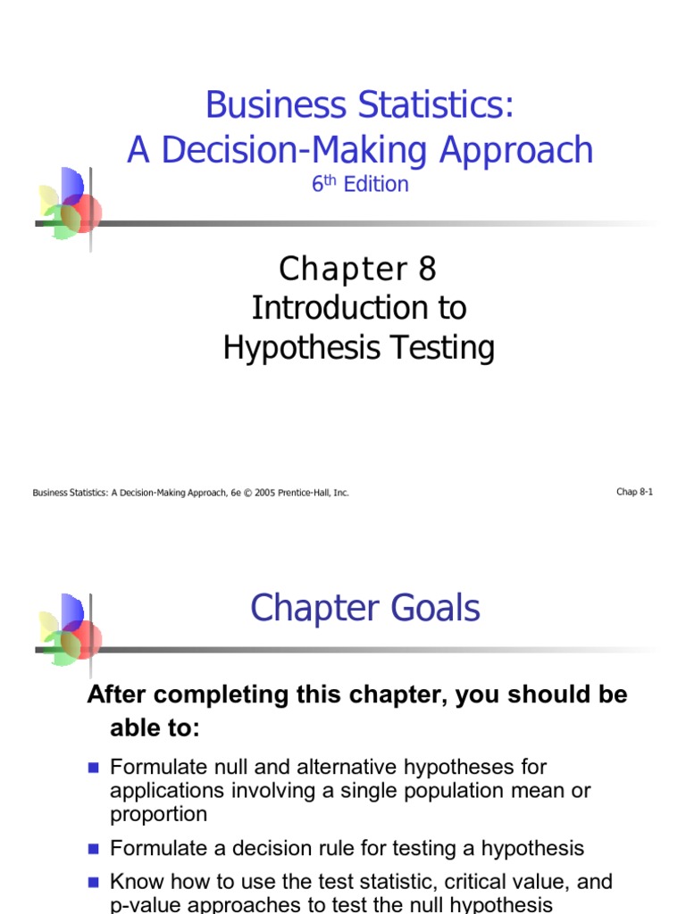 Ch08 Hypothesis Testing | PDF | P Value | Type I And Type Ii Errors