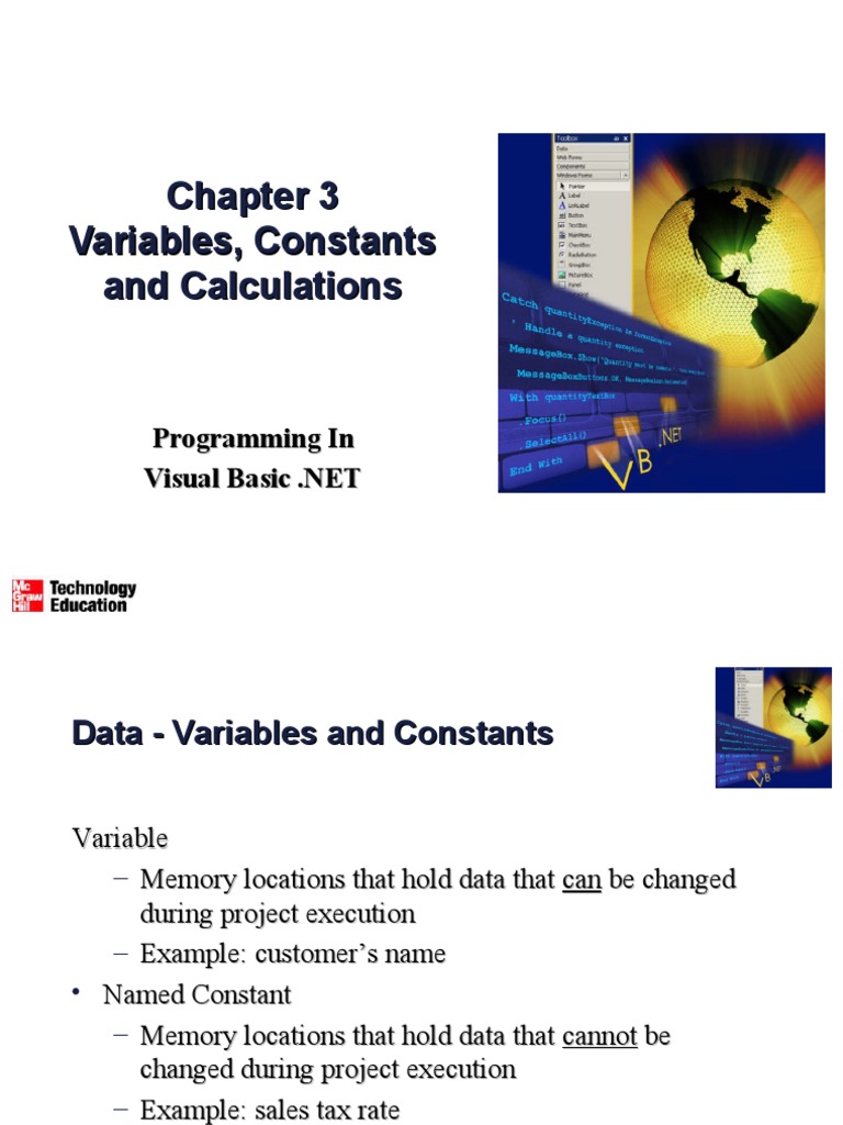 Variables, Constants and Calculations | PDF | Variable (Computer ...