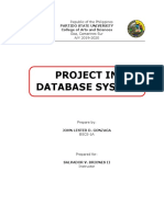 Project in Database System: Partido State University College of Arts and Sciences