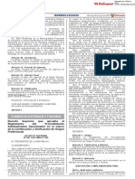 Decreto Supremo #007 2022 Mincetur Aprueban Reglamento Sancionador de La Certificacion de Origen Preferencial