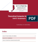 Theoretical Computer Science: Grammars and Normal Forms