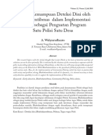 Analisis Kemampuan Deteksi Dini Oleh Bhabinkamtibmas Dalam Implementasi Polmas Sebagai Penguatan Program Satu Polisi Satu Desa