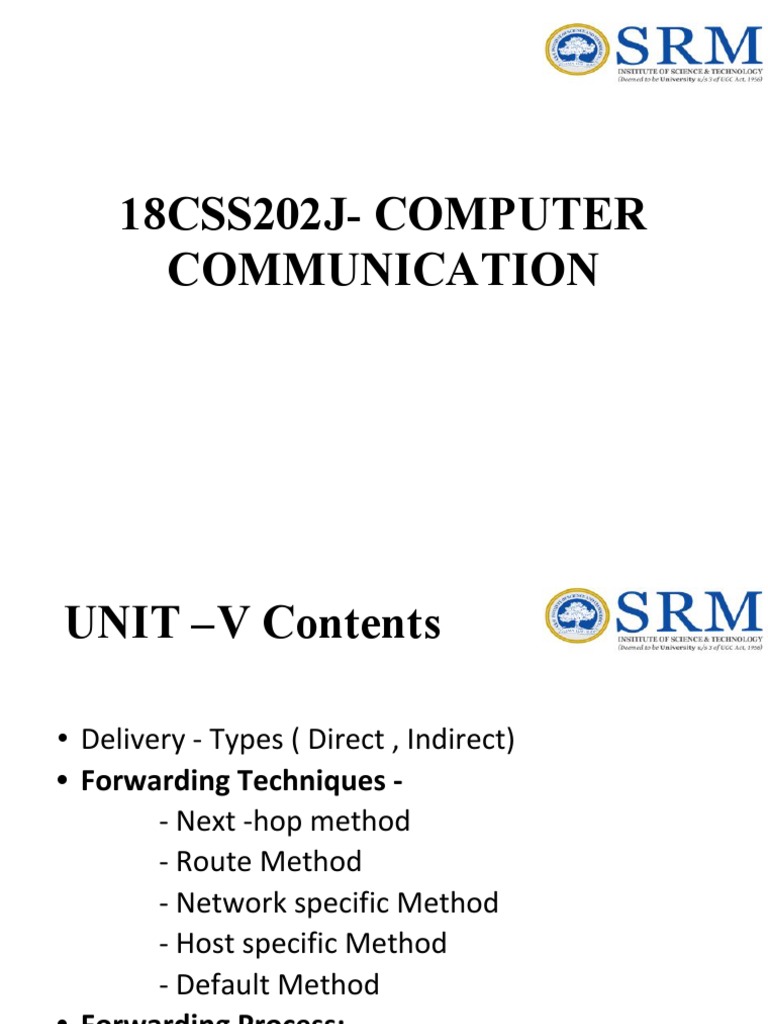 Computer Communication: Routing Techniques | PDF | Routing | Router ...