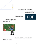Sunbeam School, Sultanpur: Subject: Physics