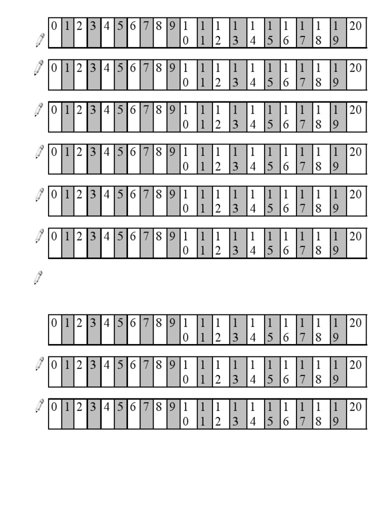 Recta Numérica 0-20 para Mesa | PDF