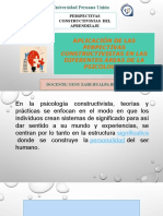 Aplicación de Las Perpectivas Constructivistas en Las Diferentes Áreas de La Psicologia