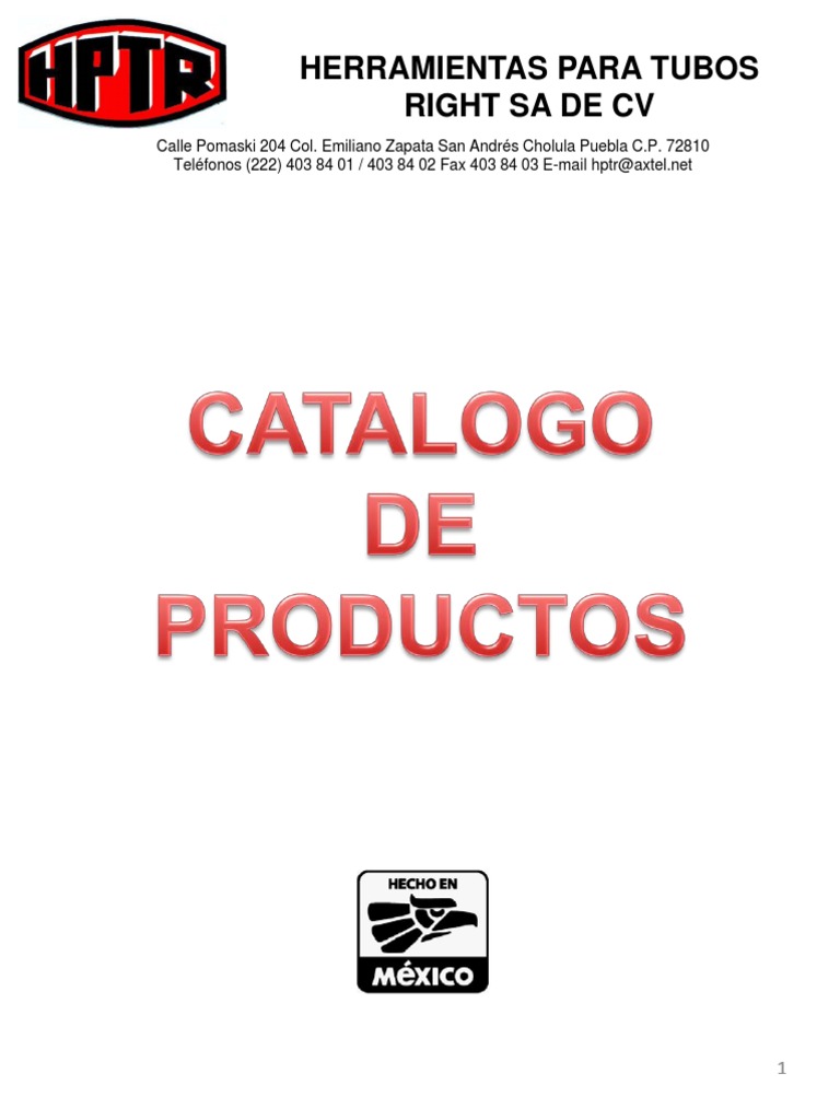 Herramientas HPTR para Tubos | PDF | Tubería (transporte de fluidos ...