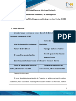 Syllabus de Curso Metodologias de Gestion de Proyectos.