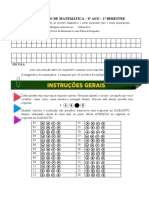 Diagnóstica Do 8º Ano 1º Bimestre - Sem Identificaçao