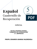 Español grado 5 cuadernillo recuperación