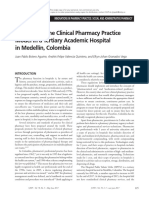 Redesign of The Clinical Pharmacy Practice Model in A Tertiary Academic Hospital in Medellín, Colombia