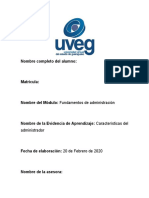 Características Del Administrador