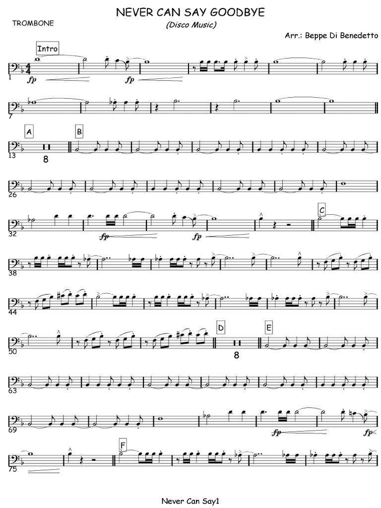 Never Can Say Goodbye - Parts | PDF