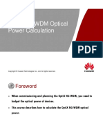 OTC107201 OptiX NG WDM Optical Power Calculation ISSUE18.00