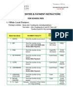 Payment Centers & Payment Instructions: For School Fees Offsite Local Partners