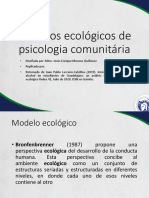 Modelos Ecológicos de Psicologia Comunitária