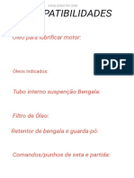 Compatibilidades e modificações para Next 250