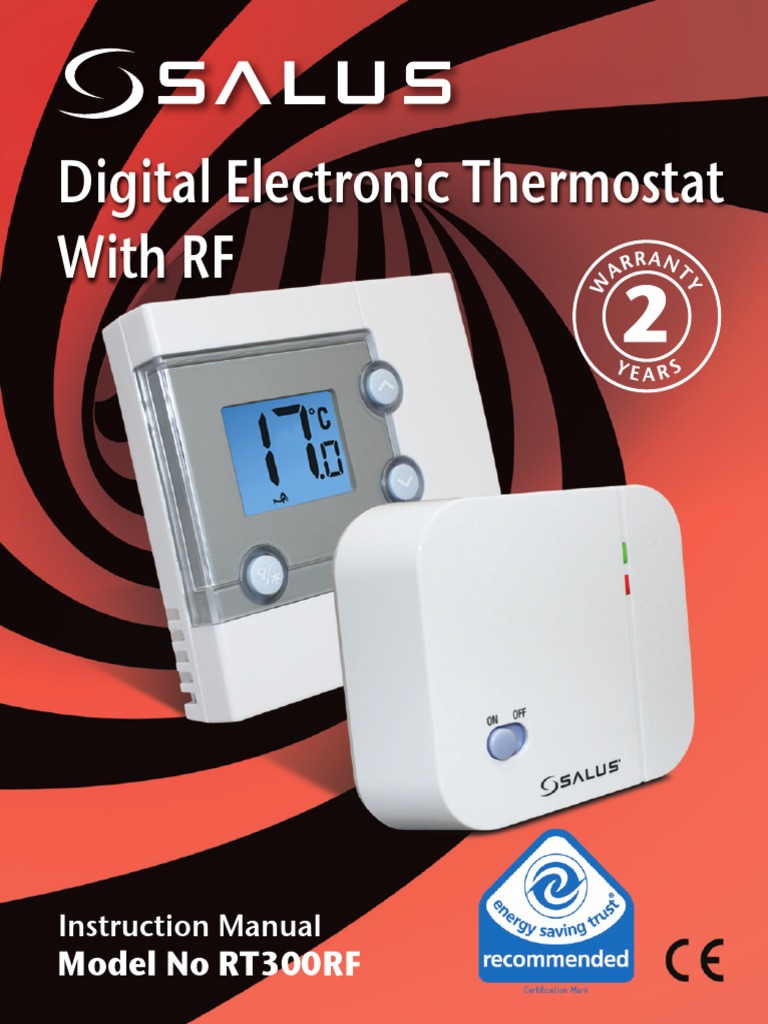 Salus RT300RF Manual PDF Thermostat Backlight