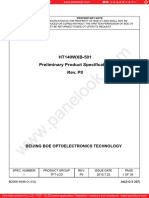 HT140WXB-501 Preliminary Product Specification Rev. P0: Beijing Boe Optoelectronics Technology