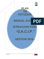 Plan de estudios GACIP Tupiza