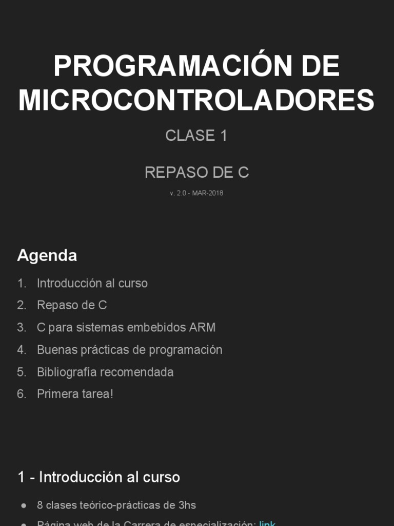 Clase 1 - Especializacion Programación - Repaso de C | PDF | Puntero ...